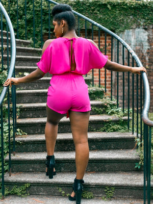 Magenta-Chic Romper