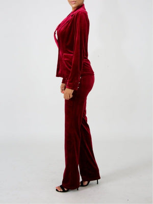 Lady in Red| Blazer and Pant Set