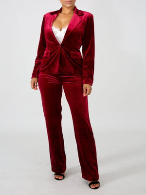 Lady in Red| Blazer and Pant Set