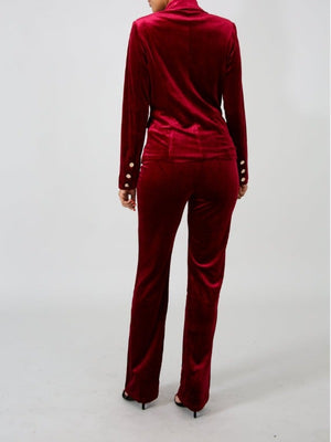 Lady in Red| Blazer and Pant Set