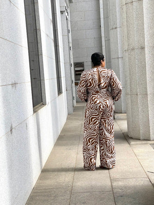 COCO Mademoiselle |  Zebra Print Jumpsuit